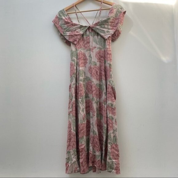 Reformation Mena Dress Lily Aldridge Women Size 0 - Picture 7 of 11